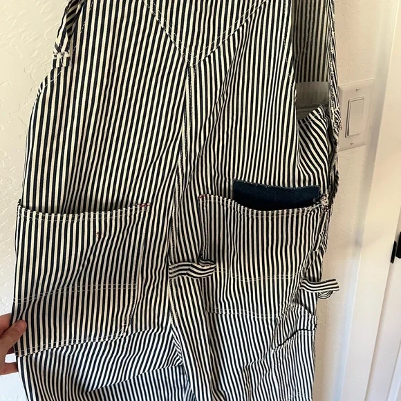 Women's Striped Overalls - Picture 6 of 9